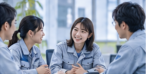 ミーティング中の社員たち